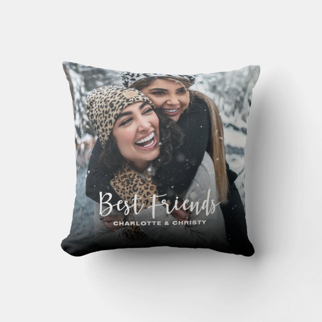 Best Friends Foto Throw Kissen (Vorderseite)
