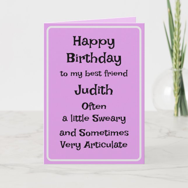 Best Friends Funny Birthday Card Karte (Vorderseite)