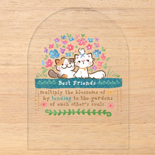 Best Friends’ Gärten - Paisley & Mignon Katzen Acryleinladungen