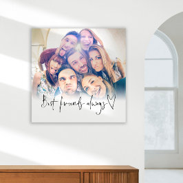 Best Friends Immer Heart Script Foto Leinwand Prin