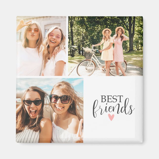 Best Friends Modern Chic BESTE FREUNDIN Script Fot Magnet (Vorne)