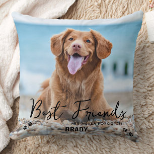 Best Friends Noch nie vergessen Foto Pet Memorial Kissen
