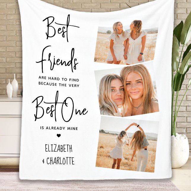 Best Friends Personalisiert Chic 3 Foto Freundscha Fleecedecke (Von Creator hochgeladen)