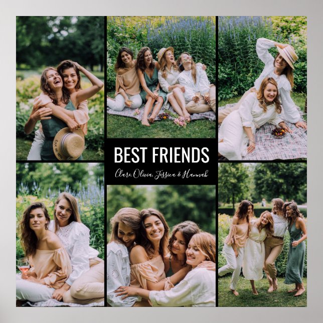 Best Friends Personalisiert Foto Poster (Vorne)