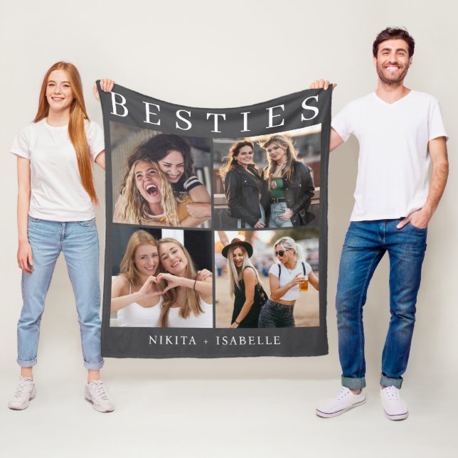 Best Friends Photo Collage Keepsake Fleece Blanket (Beispiel)