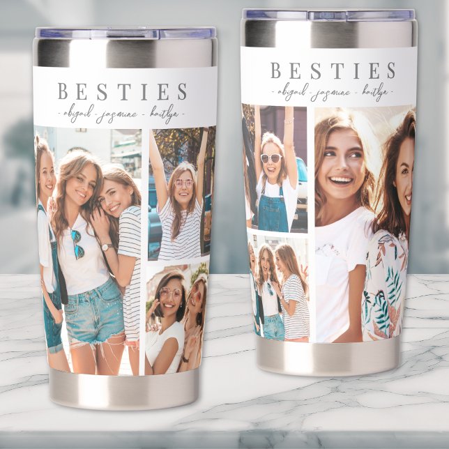 Best Friends Photo Collage Thermobecher (Best Friends Photo Collage Insulated Tumbler)