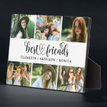 Best Friends Script Foto Collage Fotoplatte<br><div class="desc">Eine gute Foto-Plakette mit Platz für 6 Fotos. Mit den Worten dekoriert,  die besten Freunde in einem Skript-Schriftart. Personalisieren Sie es mit Fotos Ihrer Freunde und deren Namen. Ideal für Ihre BESTE FREUNDIN. Entworfen für Sie von BlackBerry Boulevard.</div>