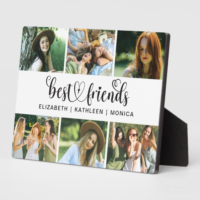Best Friends Script Foto Collage Fotoplatte (Seite)