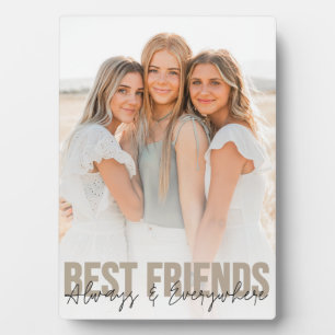 Best Friends Script Overlay Foto Plaque Fotoplatte