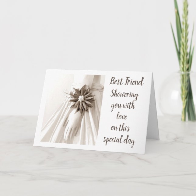 "BEST FRIEND'S SHOWER" GRATULALATIONS EINLADUNG (Vorderseite)