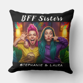 Best Friends Sisters Funny BFF Kissen