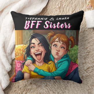 Best Friends Sisters Funny Kissen