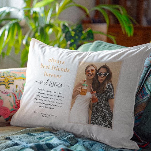 Best Friends Soul Sisters | Modernes Foto Dekokissen (Von Creator hochgeladen)