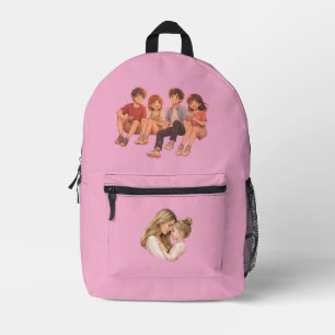 Best Friends Squad — Rosa Schultasche Bedruckter Rucksack