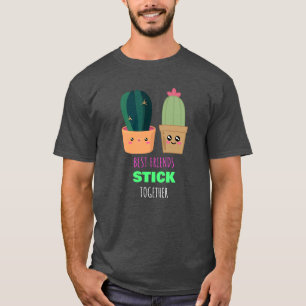 Best Friends Stick Together - Niedlicher Kakteen-P T-Shirt