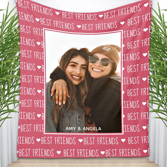 Best Friends Stilvolle BESTE FREUNDIN Pink Freunds Fleecedecke (Von Creator hochgeladen)