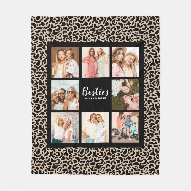 Best Friends Stylish BFF Friendship Photo Fleecedecke (Vorderseite)