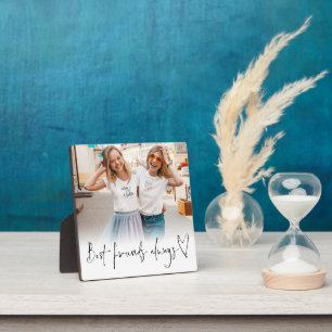 Best Friends Toujours Script Coeur Photo Plaque