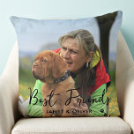 Best Friends Trendy Pet Hund Custom 2 Foto Kissen<br><div class="desc">Feiern Sie Ihre beste Freundin mit einem individuellen Foto-Sake-Kissen für Haustiere. Jedes Haustier verdient sein eigenes personalisiertes Foto Kissen. Wunderschönes Geschenk an alle Hundemütter, Katzenmütter & Väter und alle Liebhaber von Haustieren ! Das Kissen ist zweiseitig, sodass Sie auf jeder Seite verschiedene Fotos machen können. Die Vorderseite ist mit dem...</div>