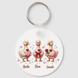 Best friends Valentine Geese friends  Schlüsselanhänger