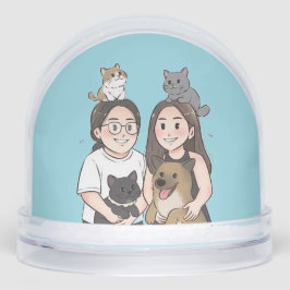 Best Friends with Dogs Snow Globe - Niedliche Weih Schneekugeln