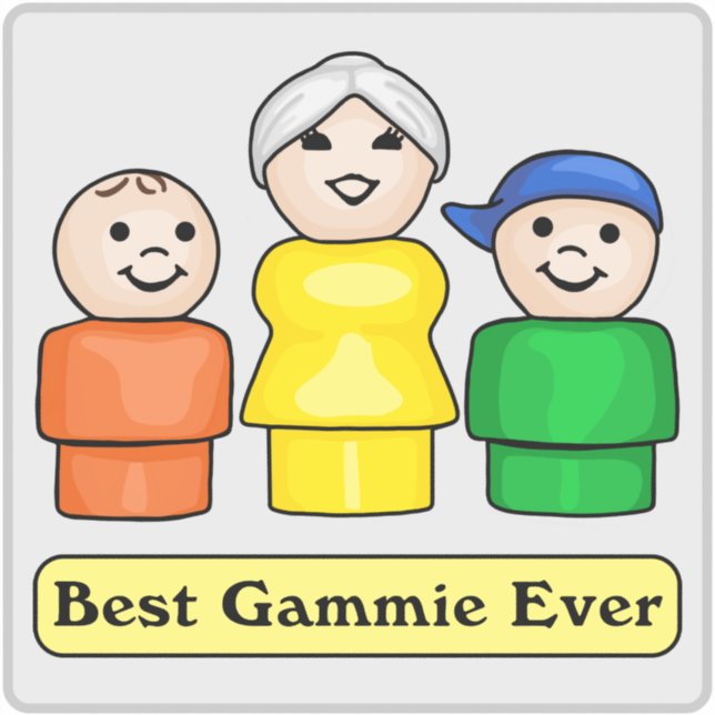 Best Gammie Ever Aufkleber (Vorderseite)