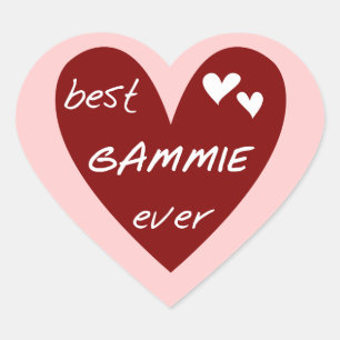 Best Gammie Ever Tshirts und Geschenke Herz-Aufkleber