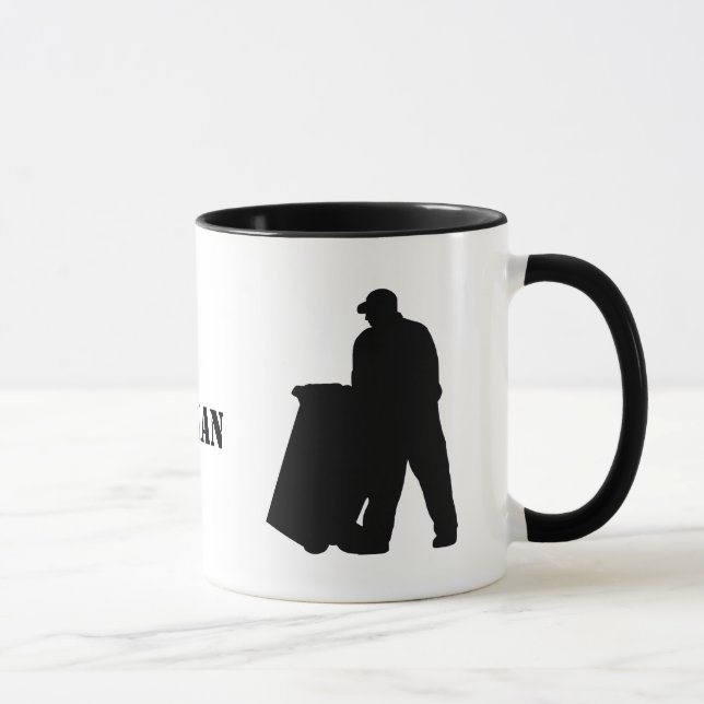 Best Garbage Man Silhouette Tasse (Rechts)
