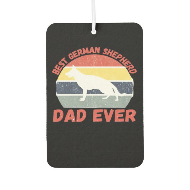 Best German Shepherd dad ever quote Funny Shepherd Autolufterfrischer (Vorderseite)