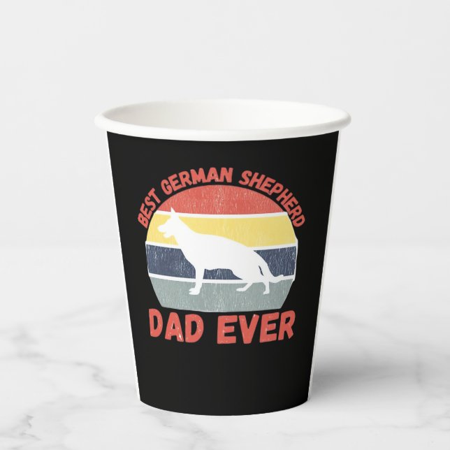 Best German Shepherd Papd zitiert Funny Shepherd Pappbecher (Vorderseite)