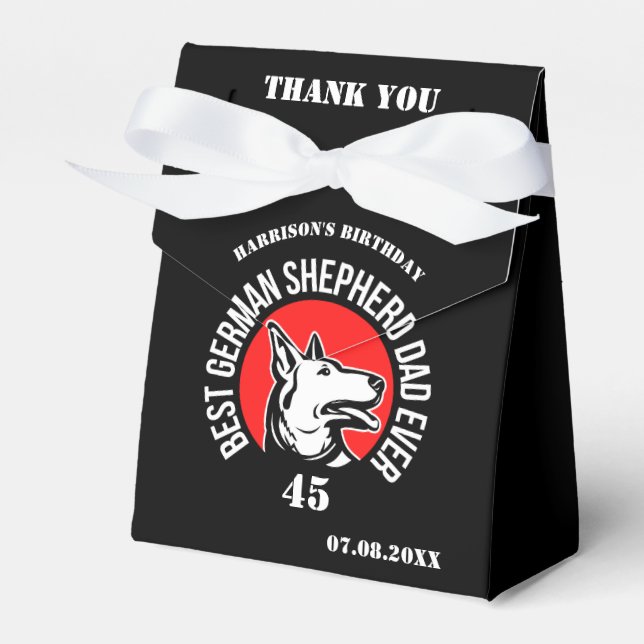 Best German Shepherd Vater Ever Favor Boxes Geschenkschachtel (Vorderseite)