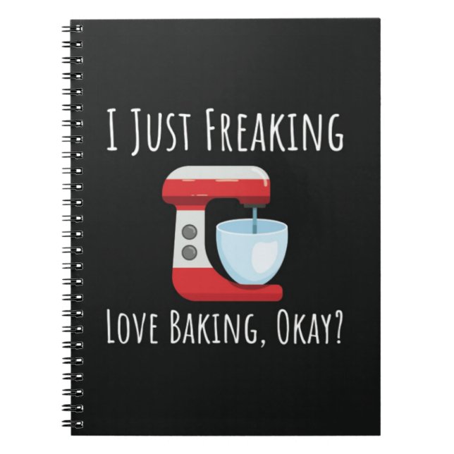 Best Gifts For Bakers Baking Black And White Her Notizblock (Vorderseite)