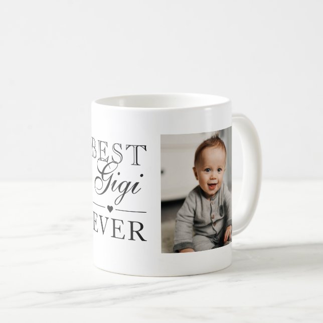 Best Gigi jemals Black Birthday Foto Kaffeetasse (VorderseiteRechts)