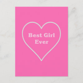 Best girl ever postkarte