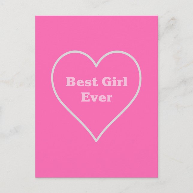 Best girl ever postkarte (Vorderseite)