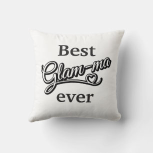 Best Glamma Ever Foto Schwarz/Weiß Kissen