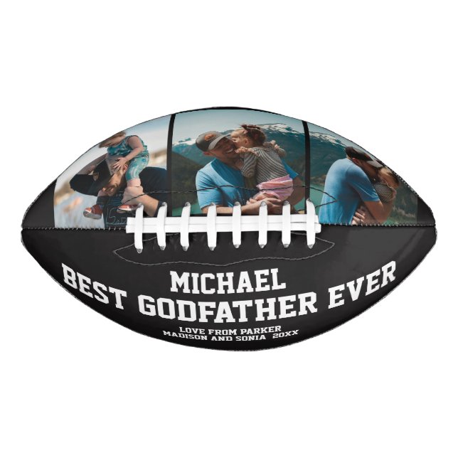 Best Godfather Ever Sports Fathers Day Uncle Football (Vorderseite)