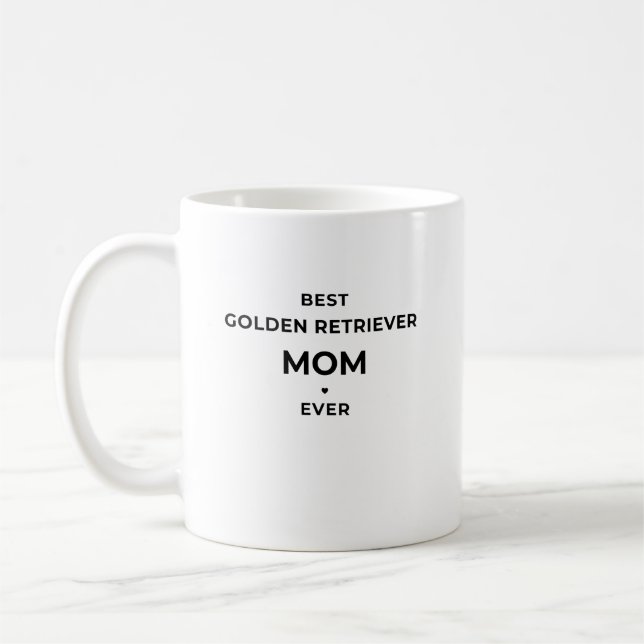 ☕ Best Golden Retriever Mom Ever – White Mug (Gauche)