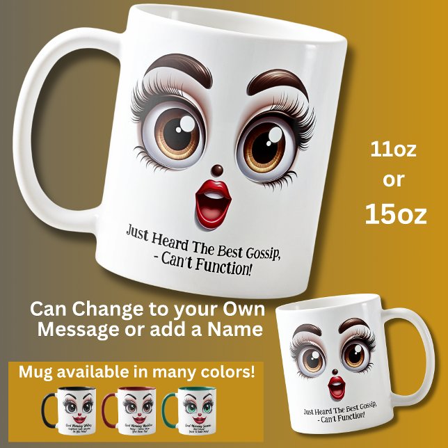Best Gossip, Fabulous Eyes Funny Face Kaffeetasse (Von Creator hochgeladen)