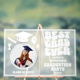 Best Grad Foto Abschluss Willkommen Mattiert Acrylschild