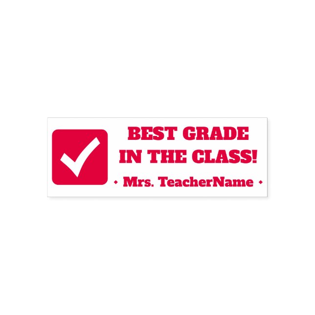 "BEST GRAD IN DER KLASSE!" + Name des benutzerdefi Permastempel (Design)