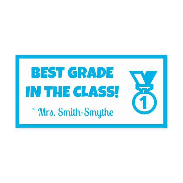 "BEST GRAD IN DER KLASSE!" + Name des benutzerdefi Permastempel (Design)