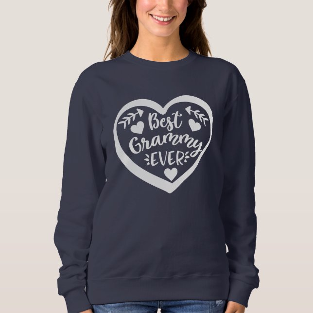 Best Grammy Ever Heart Design Sweatshirt (Vorderseite)