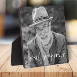 Best Grampa Ever Modernstes Foto Fotoplatte<br><div class="desc">Dieses einfache und moderne Design besteht aus Serifen und kursiver Typografie und fügt ein individuelles Foto hinzu</div>