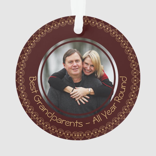 BEST GRANDELEMENT Custom FOTO Ornament (Rückseite)