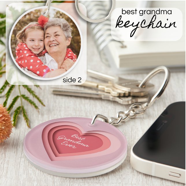 Best Grandma Ever Custom Photo Heart (Créateur téléchargé)