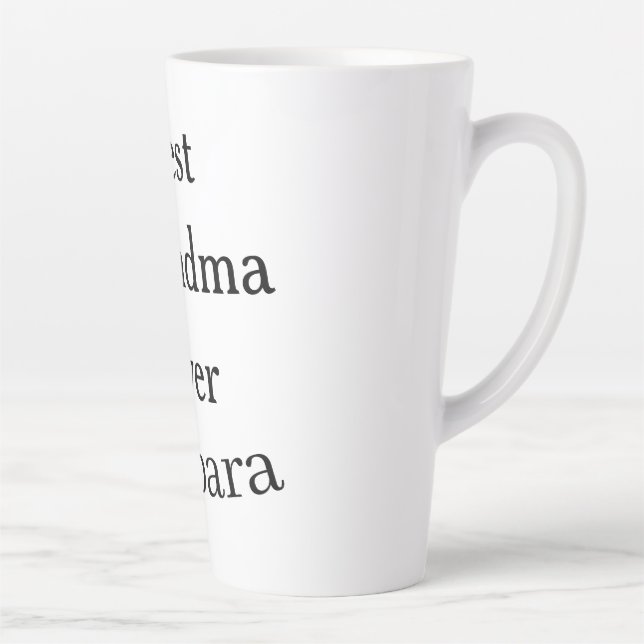 Best Grandma ever name date simple mothers day min Milchtasse (Rechts)