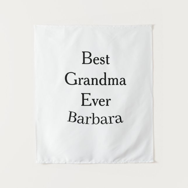 Best Grandma ever name date simple mothers day min Wandteppich (Vorderseite)