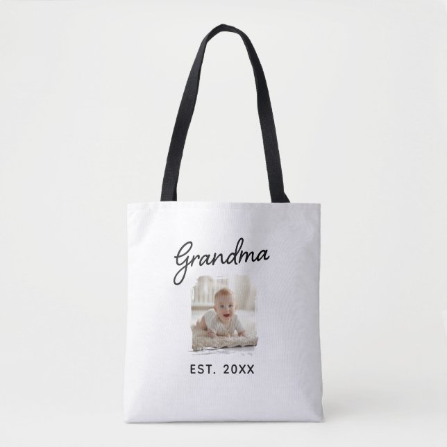 Best Grandma Ever Photo Est. Year  Tasche (Vorderseite)