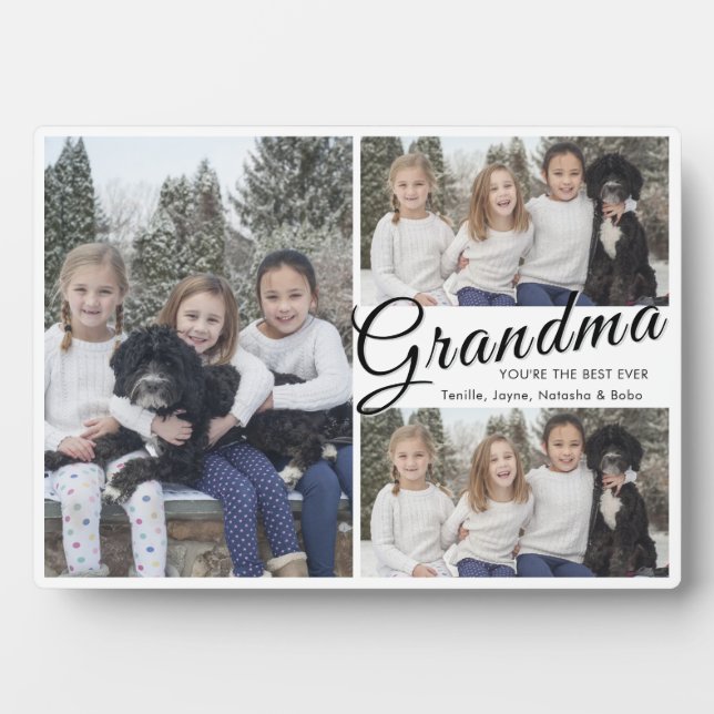 Best Grandma Ever Photo Fotoplatte (Vorderseite)